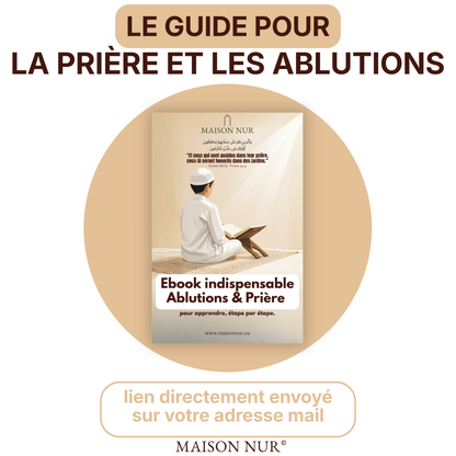 Tapis de prière avec guide intégré - Maison Nur